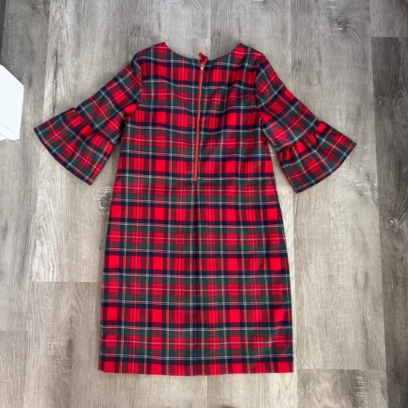 Vineyard Vines NWT Plaid Flutter Sleeve Holiday Christmas Dress - Picture 7 of 9